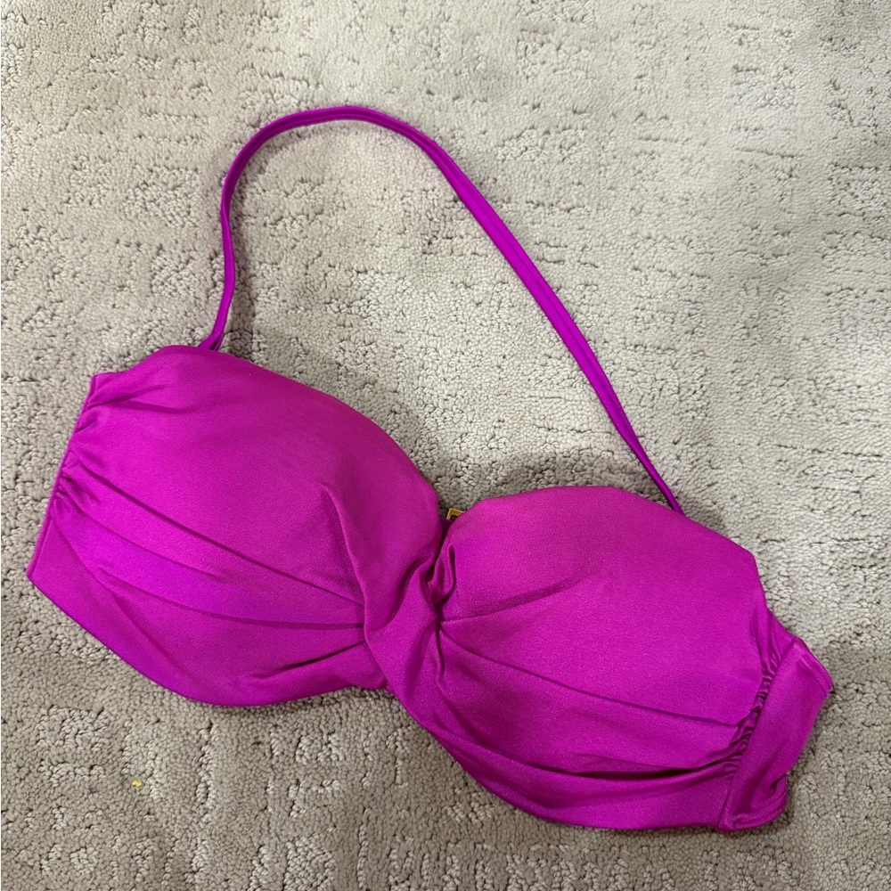 Vibrant Fuchsia Bandeau Bikini Top